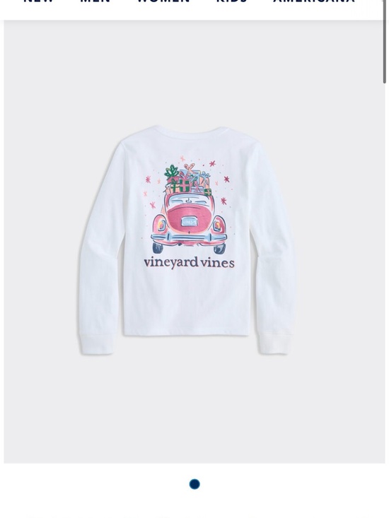 Vineyard Vines Other - Vineyard Vines Kids White Long-Sleeve Graphic Tee - Pink Car with Presents